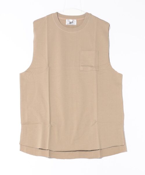 ARCHIVER(アーカイバ)の「【RDS】ポケット付き カットオフ ノースリーブカットソー(Tシャツ/カットソー・メンズ・ベージュ/ネイビー/カーキ/ブラック・MEDIUM/LARGE)」の17枚目の写真