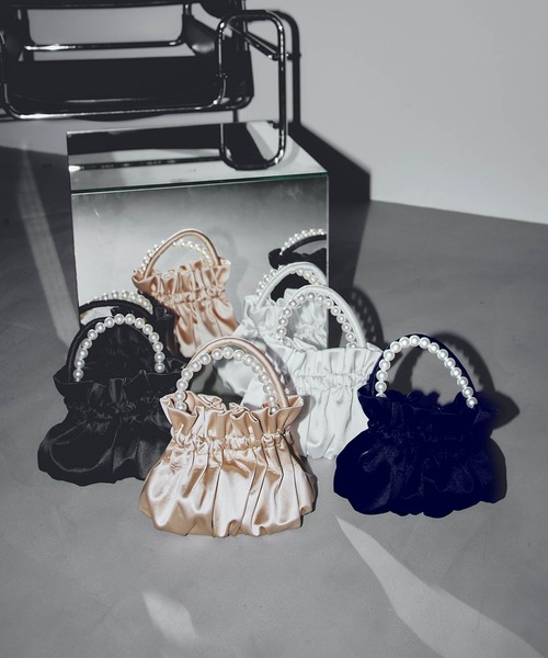セール】【darial】3way pearl satin bag 3way パール サテンバッグ