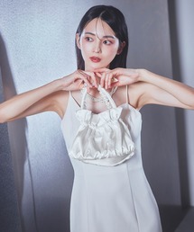 darial | 【darial】3way pearl satin bag 3way パール サテンバッグ お呼ばれ 結婚式 二次会 成人式 同窓会 セレモニードレス パーティドレス オケージョンドレス(ハンドバッグ)