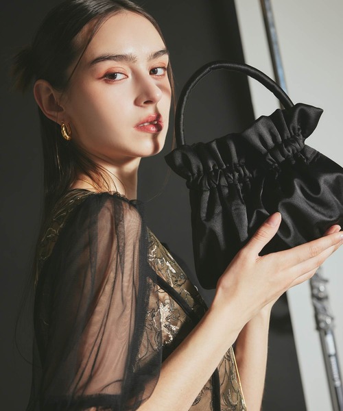 darial(ダリアル)の「【darial】3way pearl satin bag 3way パール サテンバッグ お呼ばれ 結婚式 二次会 成人式 同窓会 セレモニードレス パーティドレス オケージョンドレス(ハンドバッグ・レディース・ブラック/ゴールド/ネイビー/ホワイト・フリー)」の3枚目の写真