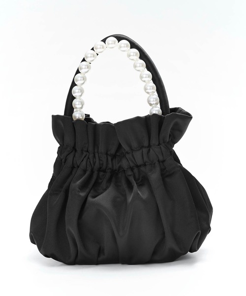 darial(ダリアル)の「【darial】3way pearl satin bag 3way パール サテンバッグ お呼ばれ 結婚式 二次会 成人式 同窓会 セレモニードレス パーティドレス オケージョンドレス(ハンドバッグ・レディース・ブラック/ゴールド/ネイビー/ホワイト・フリー)」の9枚目の写真