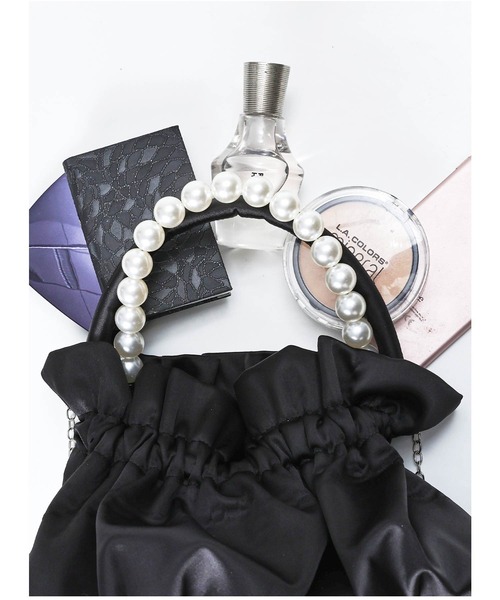 darial】3way pearl satin bag 3way パール サテンバッグ お呼ばれ