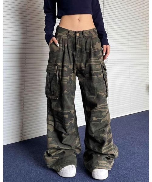 FUNdaysion(ファンデイション)の「ミリタリールーズカーゴパンツ(カーゴパンツ・レディース・カーキ・S/M/L)」の19枚目の写真