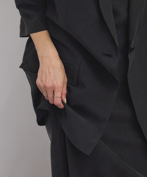 ブラウス シャツ 「25SS」GENTLE SILK ハーフスリーブジャケット「セットアップ対応・洗える」 レディース SALON adam et rope' ブラウス シャツ 「25SS」GENTLE SILK