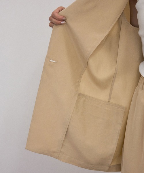 25SS]GENTLE SILK ハーフスリーブジャケット【セットアップ対応