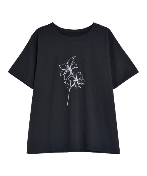 tシャツ ドローイングTシャツ レディース セール】[華奢見えが叶う][2025 SUMMER COLLECTION][UVカット
