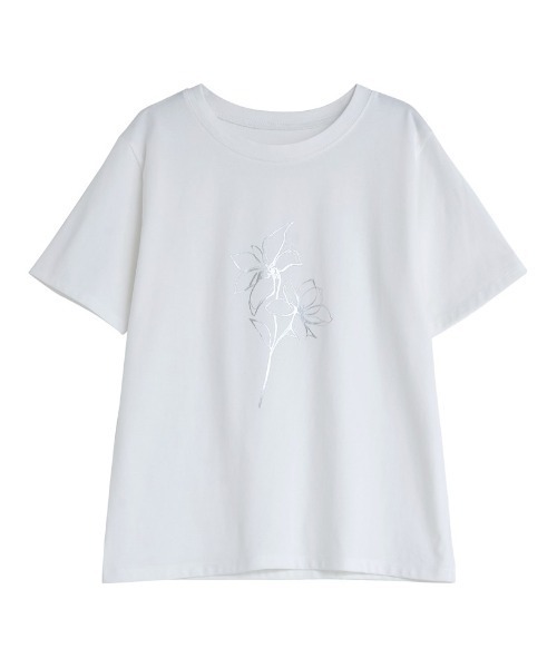 tシャツ ドローイングTシャツ レディース セール】[華奢見えが叶う][2025 SUMMER COLLECTION][UVカット
