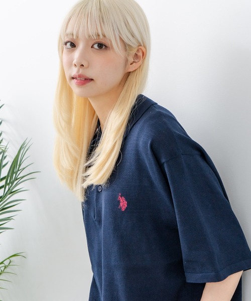 U.S. POLO ASSN.(ユーエスポロアッスン)の「【U.S. POLO ASSN./ユーエスポロアッスン】ニットポロシャツ(ポロシャツ・メンズ・ブラック/ネイビー/ホワイト/ベージュ・L/M)」の4枚目の写真
