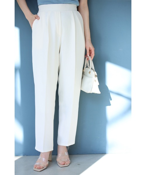 cawaii(カワイイ)の「美脚研究をした プレミアム パンツ(スラックス・レディース・アイボリー/ネイビー・M-Short/M-Long/L-Long/L-Short)」の2枚目の写真