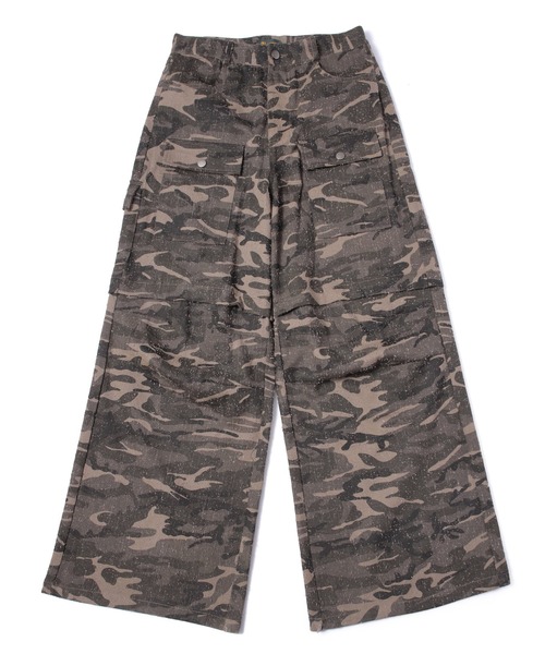 GEOFFREY B. SMALL 再構築 ロゴ チノパンツ 迷彩 ドッキング GEOFFREY B. SMALL 再構築 ロゴ チノパンツ 迷彩 ドッキング