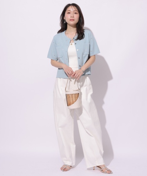 Apuweiser-riche ニュアンス釦カーブパンツ　新品未使用タグ付き Apuweiser-riche ニュアンス釦カーブパンツ 新品未使用タグ付き