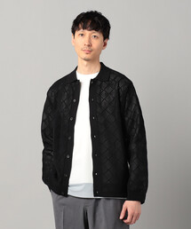 メッシュ編み ポロカーディガン