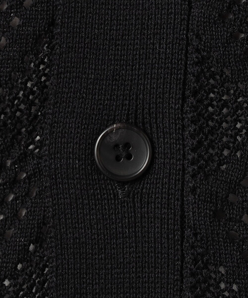 COMME CA MEN(コムサメン)の「メッシュ編み ポロカーディガン(カーディガン/ボレロ・メンズ・ブラック・L/M)」の13枚目の写真