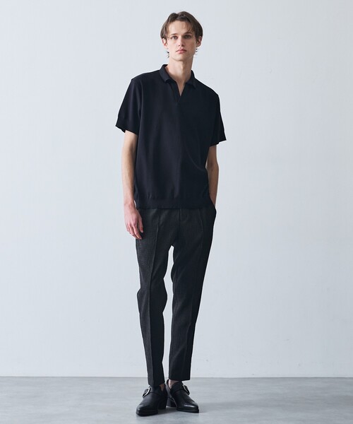 5351 POUR LES HOMMES(ゴーサンゴーイチプールオム)の「【定番人気】セーターマシーン スキッパー ポロシャツ(Tシャツ/カットソー・メンズ・ホワイト/ブラック・50/48/46/44)」の3枚目の写真