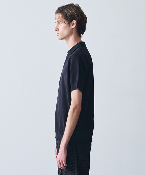 5351 POUR LES HOMMES(ゴーサンゴーイチプールオム)の「【定番人気】セーターマシーン スキッパー ポロシャツ(Tシャツ/カットソー・メンズ・ホワイト/ブラック・50/48/46/44)」の4枚目の写真