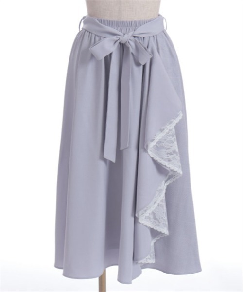 axes femme（アクシーズファム）の「チェック切替フリルスカート（スカート・レディース・ブラック/ラベンダー/ネイビー・FREE）」の5枚目の写真