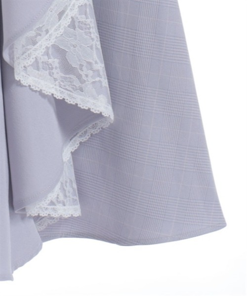 axes femme（アクシーズファム）の「チェック切替フリルスカート（スカート・レディース・ブラック/ラベンダー/ネイビー・FREE）」の9枚目の写真