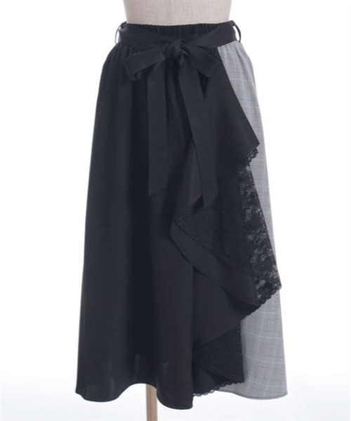 axes femme（アクシーズファム）の「チェック切替フリルスカート（スカート・レディース・ブラック/ラベンダー/ネイビー・FREE）」の20枚目の写真