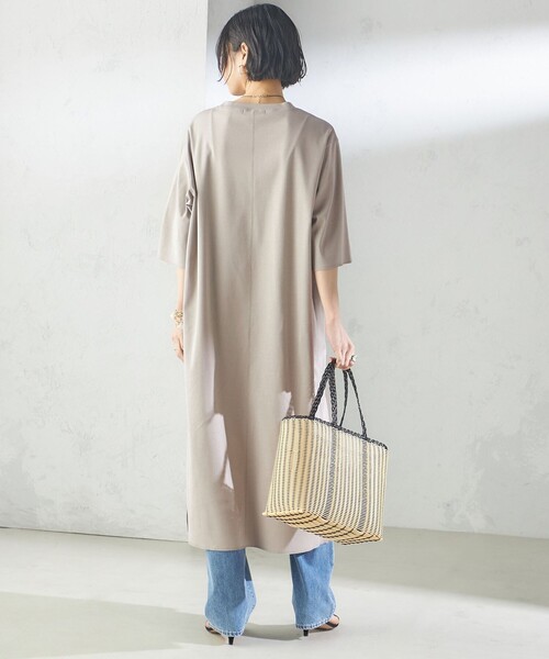 WRAPINKNOT(ラッピンノット)の「【SHIPS別注】WRAPINKNOT:クルーネック カット ワンピース(ワンピース・レディース・ブラック/グレー・ONE SIZE)」の15枚目の写真