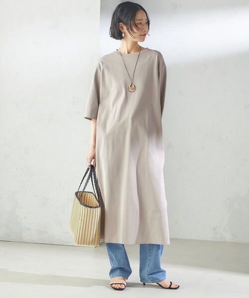 WRAPINKNOT(ラッピンノット)の「【SHIPS別注】WRAPINKNOT:クルーネック カット ワンピース(ワンピース・レディース・ブラック/グレー・ONE SIZE)」の17枚目の写真