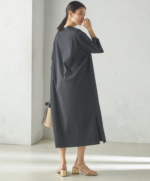 WRAPINKNOT(ラッピンノット)の「【SHIPS別注】WRAPINKNOT:クルーネック カット ワンピース(ワンピース・レディース・ブラック/グレー・ONE SIZE)」の20枚目の写真