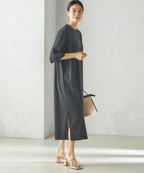 WRAPINKNOT(ラッピンノット)の「【SHIPS別注】WRAPINKNOT:クルーネック カット ワンピース(ワンピース・レディース・ブラック/グレー・ONE SIZE)」の22枚目の写真