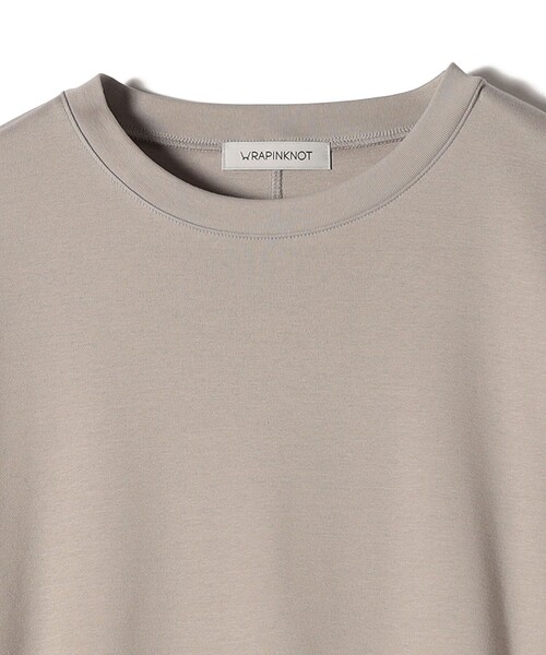 WRAPINKNOT(ラッピンノット)の「【SHIPS別注】WRAPINKNOT:クルーネック カット ワンピース(ワンピース・レディース・ブラック/グレー・ONE SIZE)」の3枚目の写真