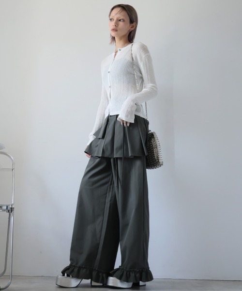 セール】スカート付きフリルワイドパンツ（その他パンツ）｜Ulysses