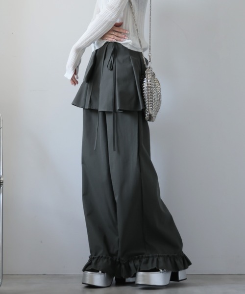 セール】スカート付きフリルワイドパンツ（その他パンツ）｜Ulysses