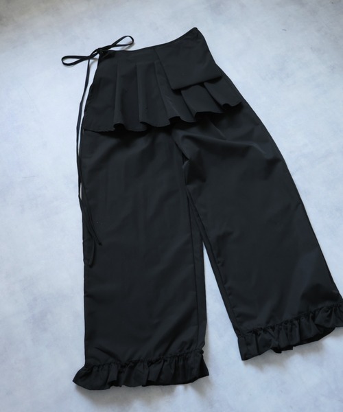 Ulysses(ユリシス)の「スカート付きフリルワイドパンツ(その他パンツ・レディース・ブラック/ダークグレー・F)」の20枚目の写真