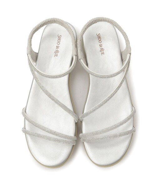 SHOO・LA・RUE(シューラルー)の「キラキラループサンダル(サンダル・レディース・ブラック/シルバー/ベージュ・35/45)」の6枚目の写真