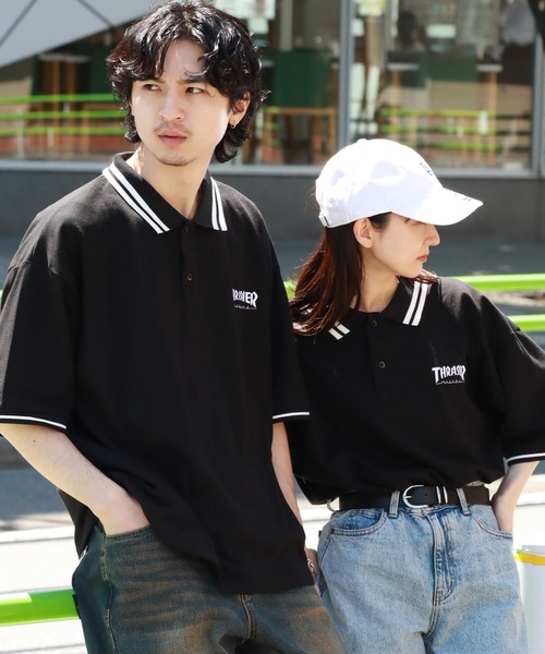 [THRASHER] рубашка поло с длинным рукавом Thrasher