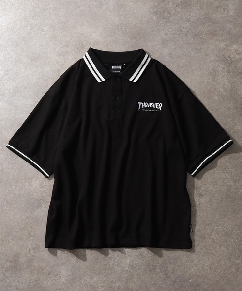 THRASHER(スラッシャー)の「【THRASHER/スラッシャー】襟ライン半袖ポロTシャツ(ポロシャツ・メンズ・ネイビー/ブラック/ホワイト・M/L/XL)」の13枚目の写真