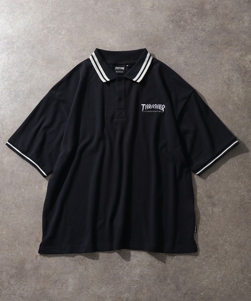 THRASHER(スラッシャー)の「【THRASHER/スラッシャー】襟ライン半袖ポロTシャツ(ポロシャツ・メンズ・ネイビー/ブラック/ホワイト・M/L/XL)」の16枚目の写真
