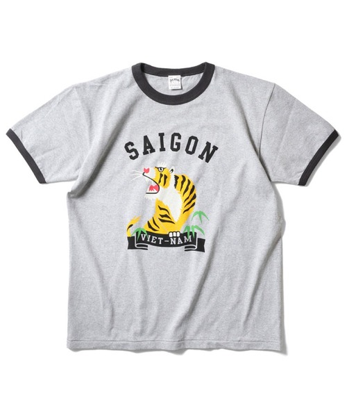HOUSTON（ヒューストン）の「HOUSTON リンガーTシャツ(TIGER)（Tシャツ/カットソー・メンズ・ネイビー/グレー/ブラック・LARGE/X-LARGE/XX-LARGE/MEDIUM）」の3枚目の写真