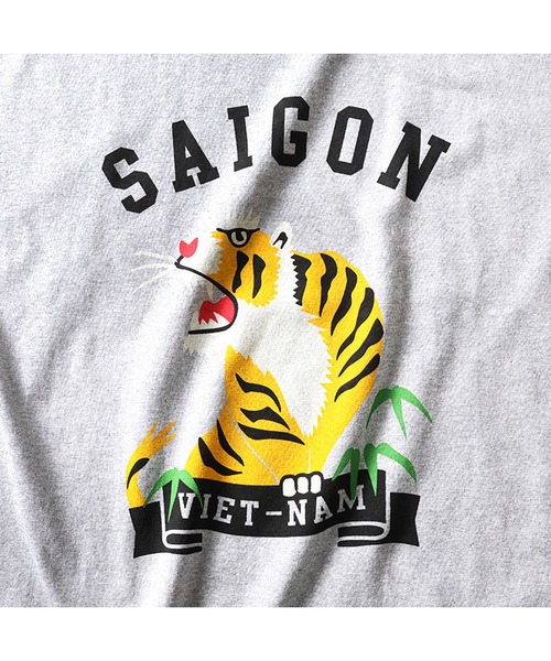 HOUSTON（ヒューストン）の「HOUSTON リンガーTシャツ(TIGER)（Tシャツ/カットソー・メンズ・ネイビー/グレー/ブラック・LARGE/X-LARGE/XX-LARGE/MEDIUM）」の6枚目の写真