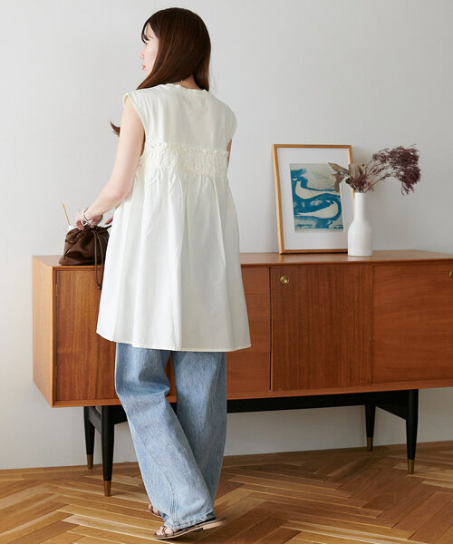 異素材切替ノースリチュニック（チュニック）｜DISCOAT（ディスコート