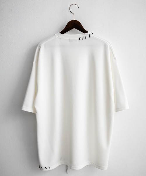 Rocky Monroe(ロッキーモンロー)の「オーバーサイズ ハンドステッチ半袖Tシャツ(Tシャツ/カットソー・メンズ・ネイビー/ホワイト/ブラック/チャコール・XL/L/M)」の10枚目の写真