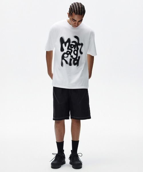[ MAHAGRID]★韓国大人気★PAINTER TEE MAHAGRID]☆韓国大人気☆PAINTER TEE (mahagrid/Tシャツ