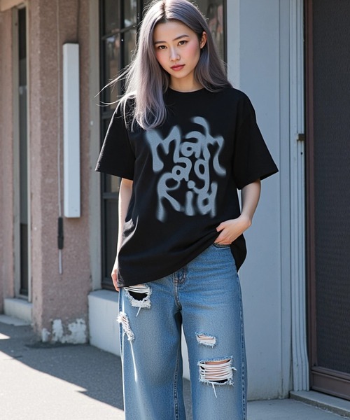 【mahagrid】23FW★ BLUR LS TEE mahagrid】23FW☆ BLUR LS TEE (mahagrid/Tシャツ・カットソー