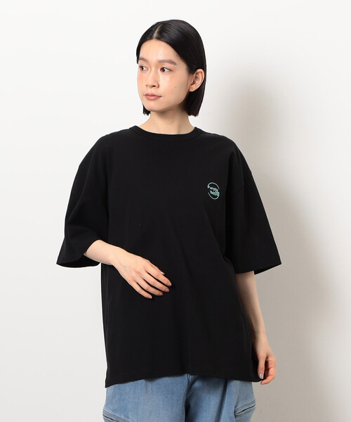 Purple&Yellow(パープルアンドイエロー)の「サークルロゴ ミニ刺繍 半袖Tシャツ(Tシャツ/カットソー・メンズ・ブラック/ホワイト/ブラウン/アイボリー・LARGE/MEDIUM/SMALL)」の7枚目の写真