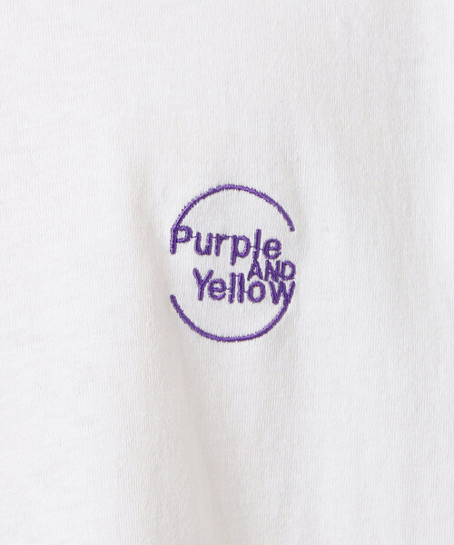 Purple&Yellow(パープルアンドイエロー)の「サークルロゴ ミニ刺繍 半袖Tシャツ(Tシャツ/カットソー・メンズ・ブラック/ホワイト/ブラウン/アイボリー・LARGE/MEDIUM/SMALL)」の20枚目の写真