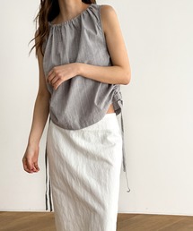 CANAL JEAN | El mar　ストライプサイドギャザータンク(シャツ/ブラウス)