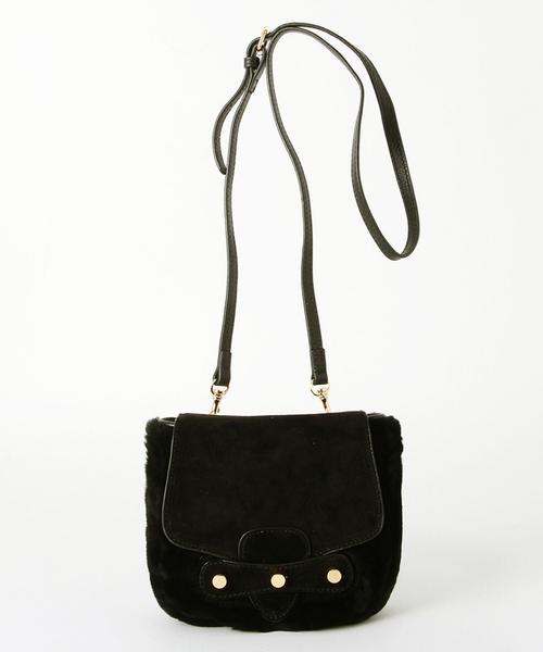 HASHIBAMI（ハシバミ）の「Hashibamiファーショルダー/Hashibami fur SHLD◆（ショルダーバッグ・レディース・オフホワイト/ブラック・フリー）」の5枚目の写真