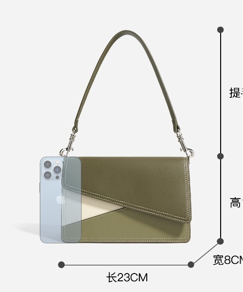 NiiNa(ニーナ)の「【 NiiNa / ニーナ 】高品質牛革 2way ワンハンドル カラーデザイン ショルダーバッグ(ショルダーバッグ・レディース・ピンク/ライム/ブルー/グリーン・FREE)」の7枚目の写真