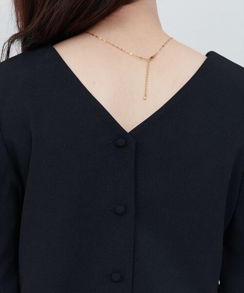 natural couture（ナチュラルクチュール）の「【WEB限定】前後2WAYパフスリーブブラウス（シャツ/ブラウス・レディース・ピンク/ブラック/グレー・FREE）」の18枚目の写真