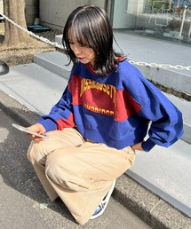 TAO タオ ブラウス S ベージュxエンジxピンク等 【古着】【中古】 TAO タオ ブラウス S ベージュxエンジxピンク等 【古着】