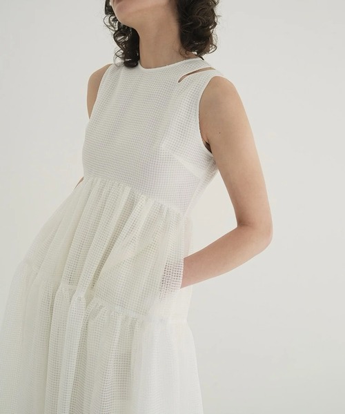 日本初の SHEER PLAID ONEPIECE（ワンピース）｜CLANE（クラネ）の FLARE ワンピース