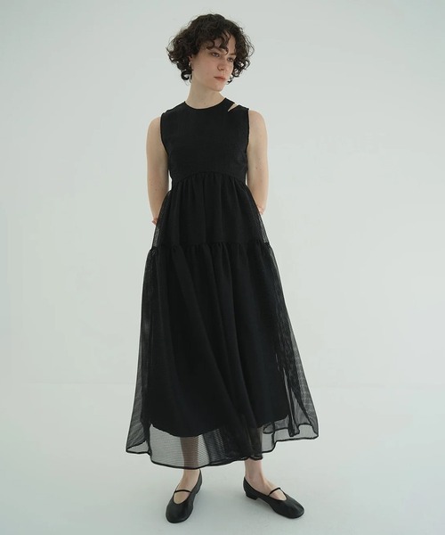 clane SHEER PLAID FLARE ONEPIECE 新品未使用 セール】SHEER PLAID FLARE ONEPIECE（ワンピース）｜CLANE（クラネ