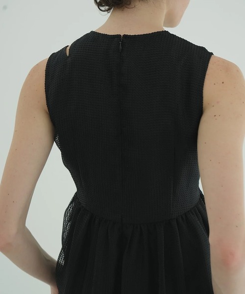 SHEER PLAID FLARE ONEPIECE（ワンピース）｜CLANE（クラネ）の